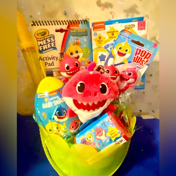 Baby Shark Other - Custom Made Sharky Basket For Any Age & Occasion